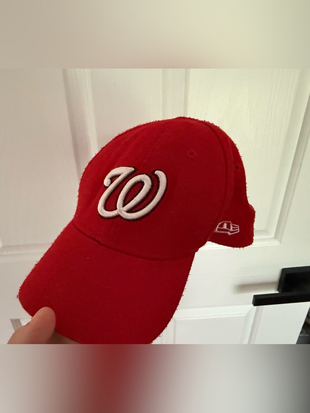 New Era Red Baseball Cap with White 'W' Logo